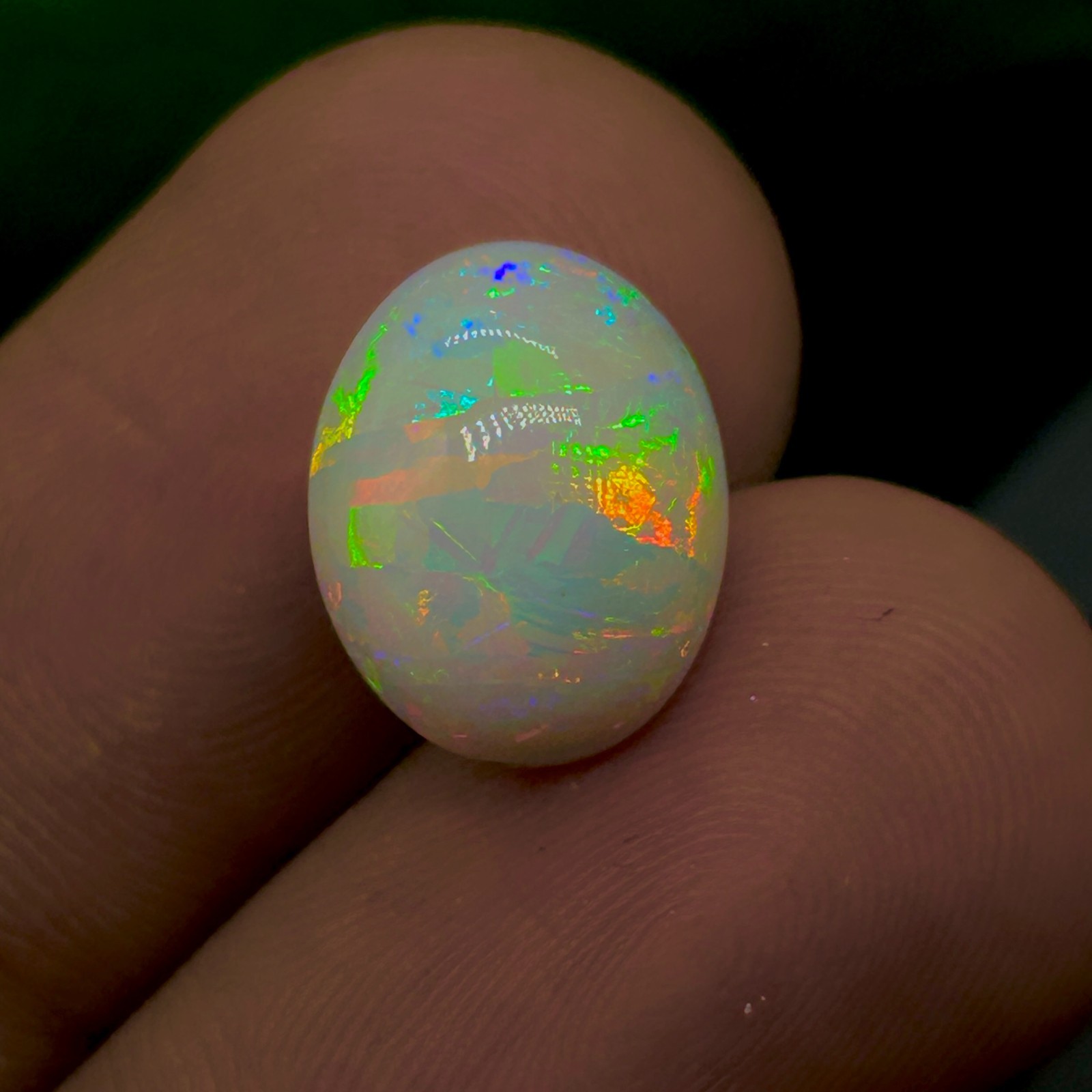 Natural Welo Fire Ethiopian Opal 11×13.50mm Oval Shape Multi Fire Gemstone