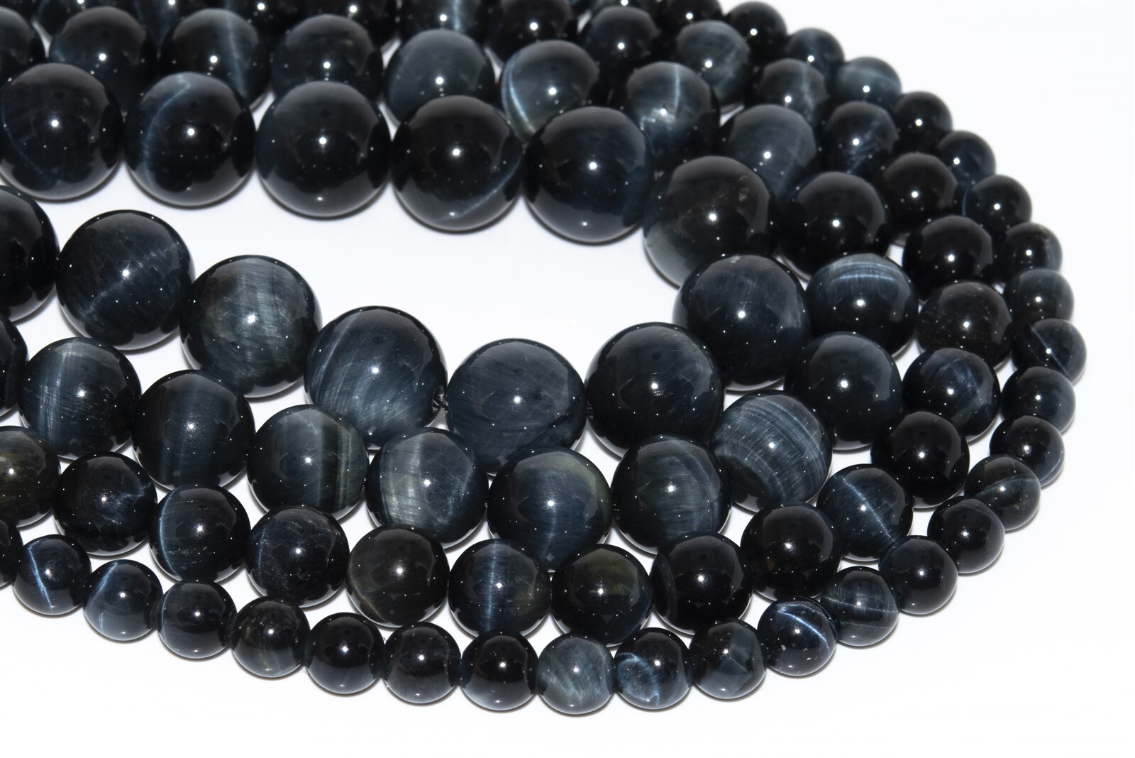 Natural Hawk Eye Blue Tiger Eye Grade AA Round Loose Bead 6/8-9/10/11-12/14MM