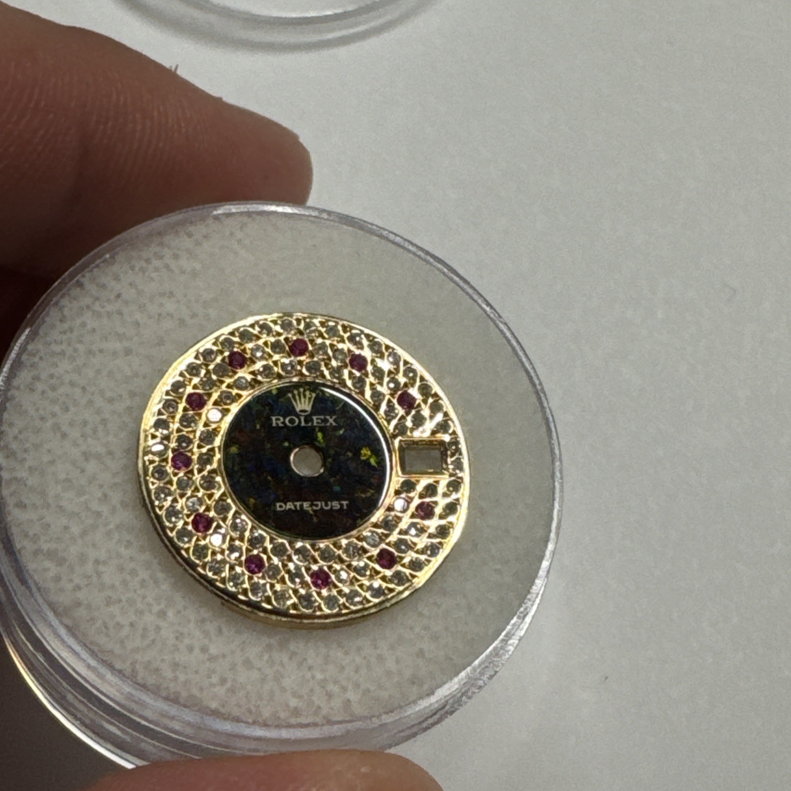 Rolex Lady Datejust Diamond And Ruby Dial 2035 2135 Beautiful Custom