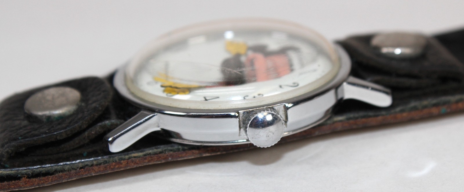 Vintage Ingersoll Timex Mickey Mouse Manual Wind Wrist Watch • Box • Works