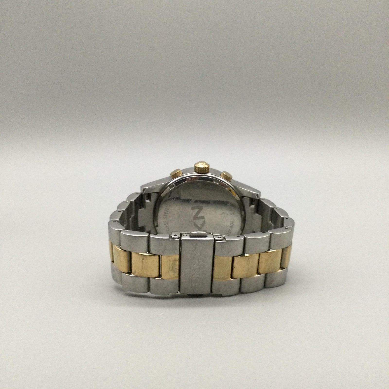 DKNY Chronograph Unisex Watch 38mm MOP Dial Two Tone NY-8091 New Battery 6″
