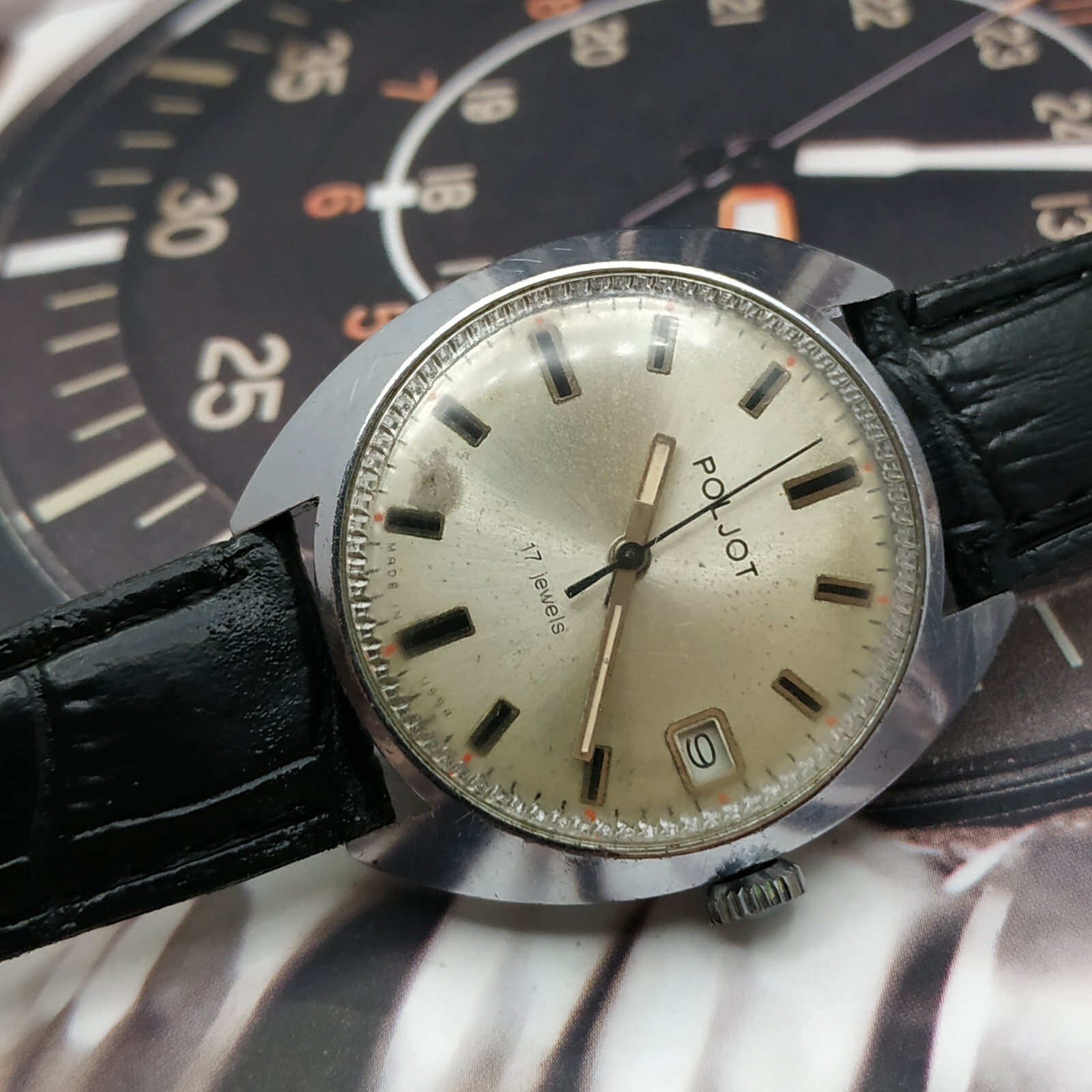 Dress Men’s Watch POLJOT Vintage USSR Mechanical SERVICED Retro Soviet Union ☭
