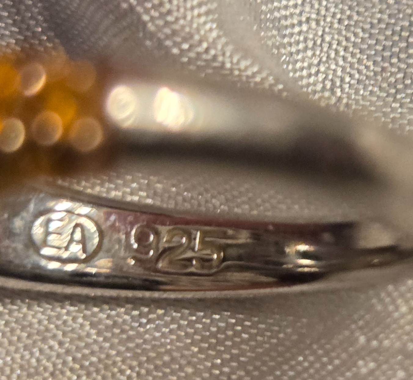 Ross Simons Sterling Silver Citrine Koi Ring with Diamonds & Garnets