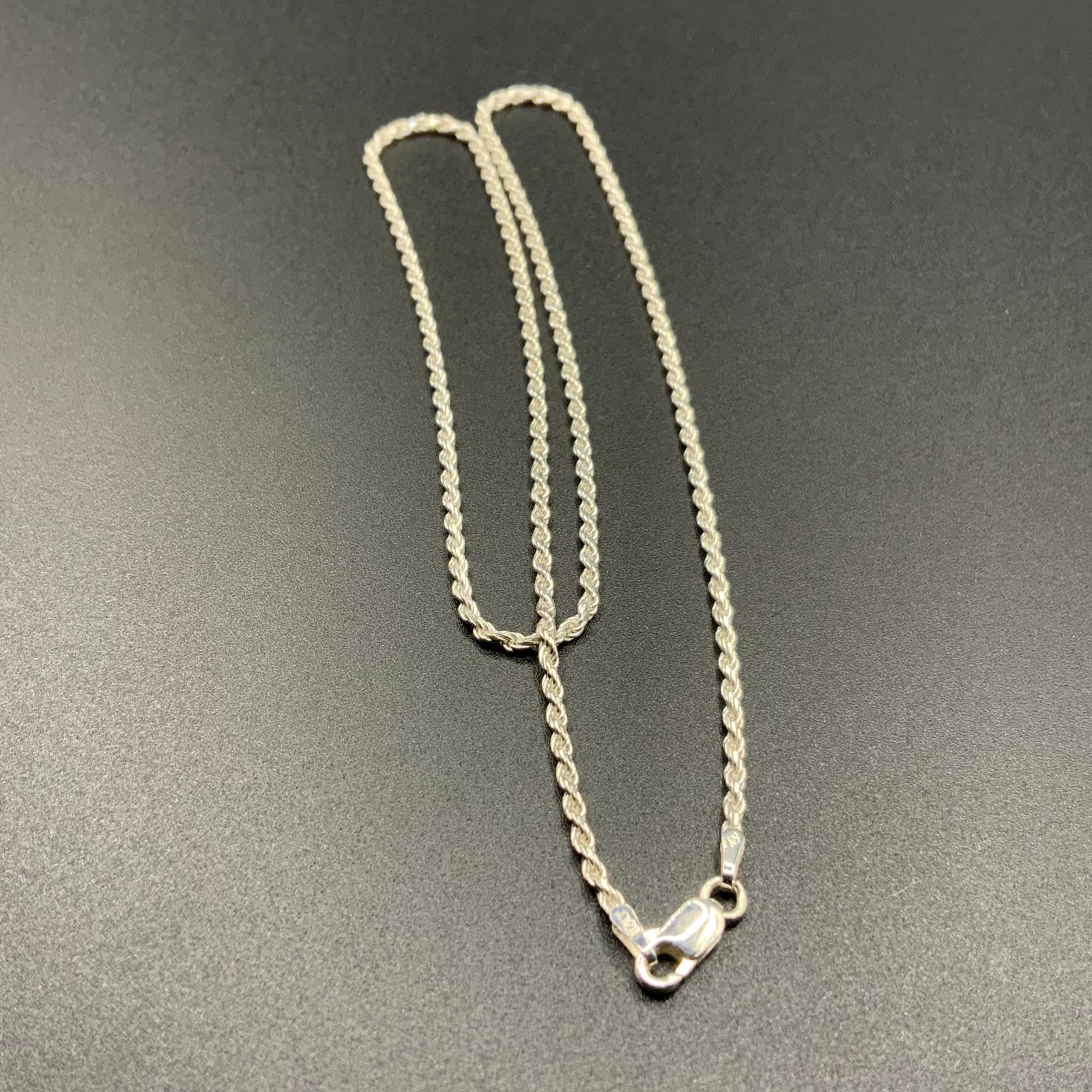 Sterling Silver Twisted Rope Chain Necklace – 18” 1.95mm 6.1g – Italian Made 925