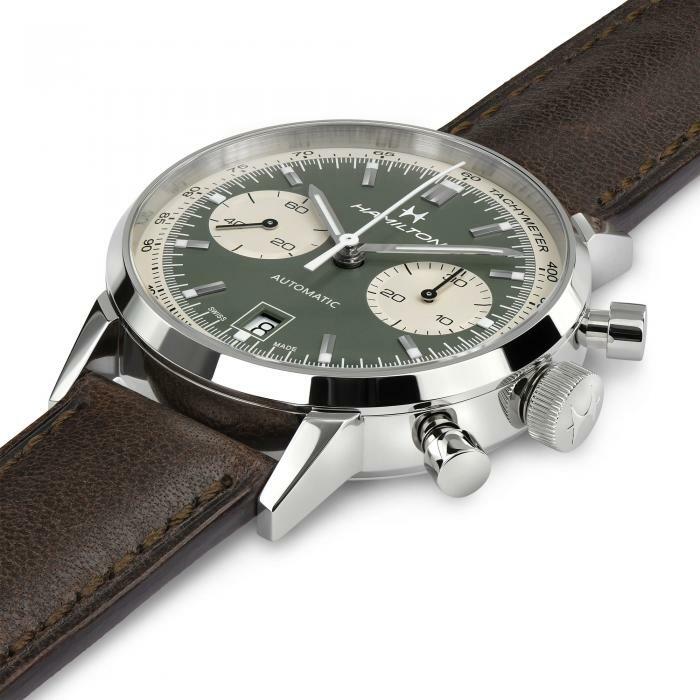 Hamilton American Classic Intra-Matic Auto Chrono Green Dial Men Watch H38416560