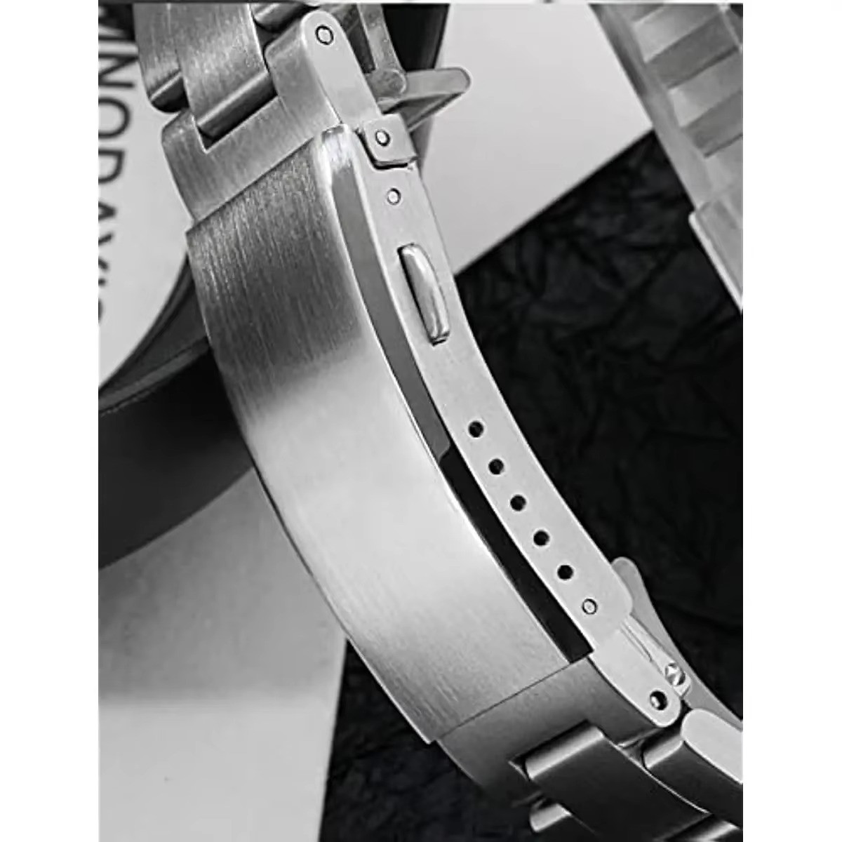 Watch Clasp 16mm 18mm 20mm 22mm Silver Folding Safety Milled Deployant Buckle
