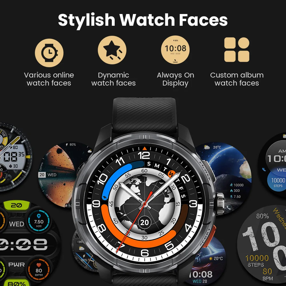 HAYLOU Solar Ultra GPS Smart Watch 1.6” AMOLED Display Rate Bluetooth Calls
