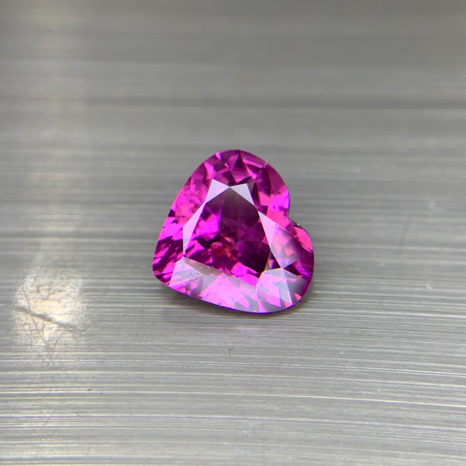 VS 3.62 Cts Purplish Pink Natural Garnet Perfect Heart Shape Loose Gemstone