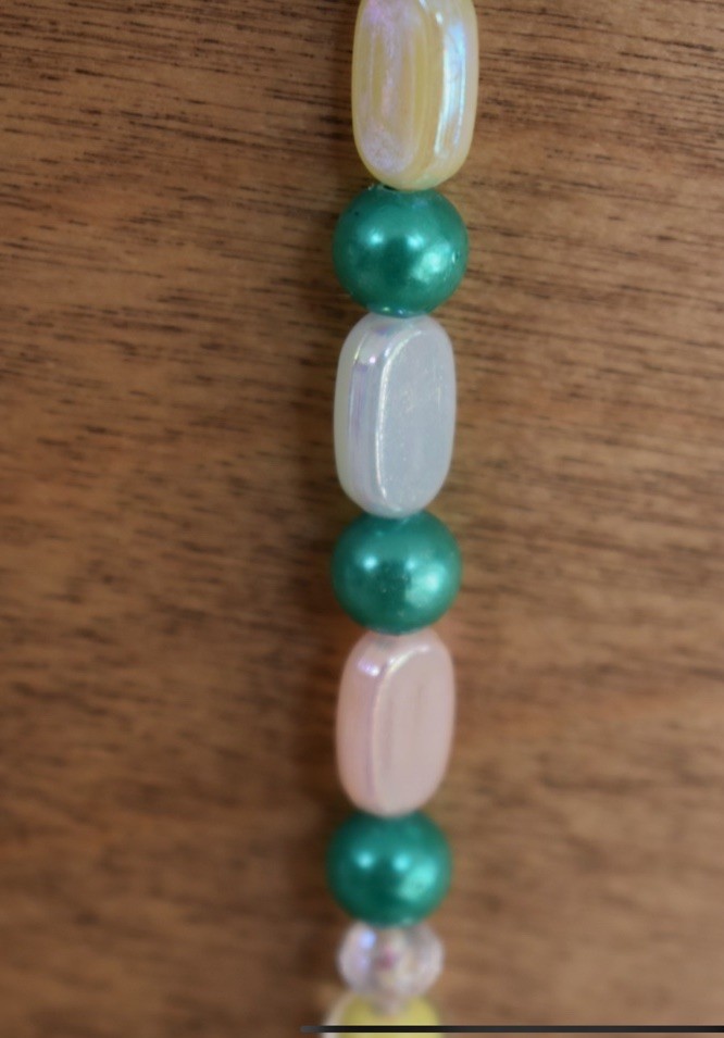 ANTICA SARTORIA RED YELLOW GREEN WITH HEART BEADED LOVELY NECKLACE NWT