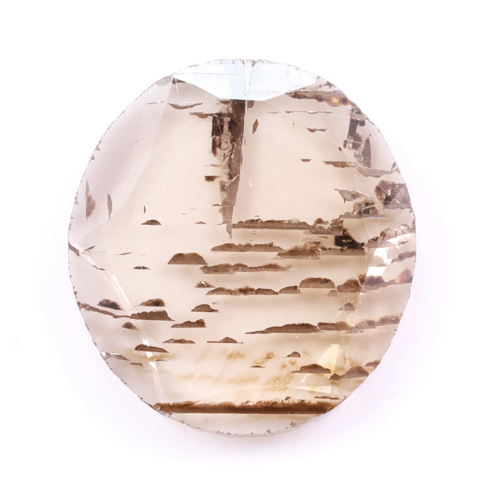 0.93 Ct Lab Grown Fancy Brown Diamond Round Cut Lab Created Diamond 8.3×7.6 MM