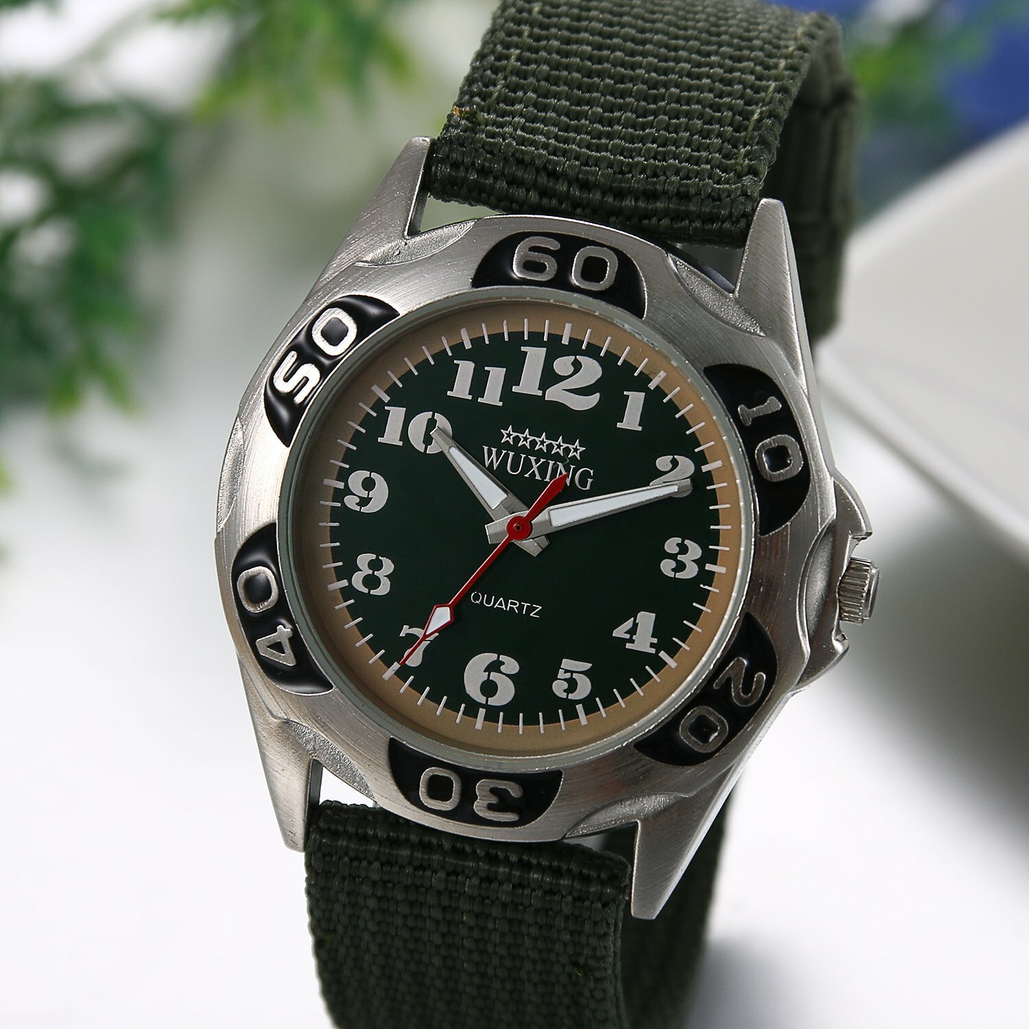 Military Army Sports Ultra Thin Nylon Canvas Strap Quartz Analog Wrist Watches