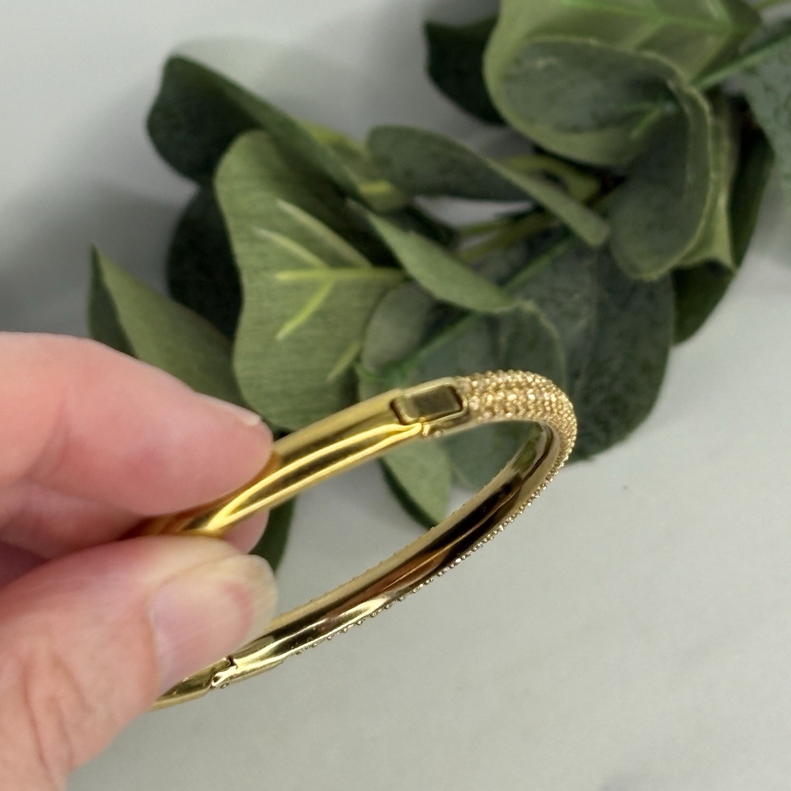 Swarovski Sublima Gold-Tone Pavé Bangle Bracelet
