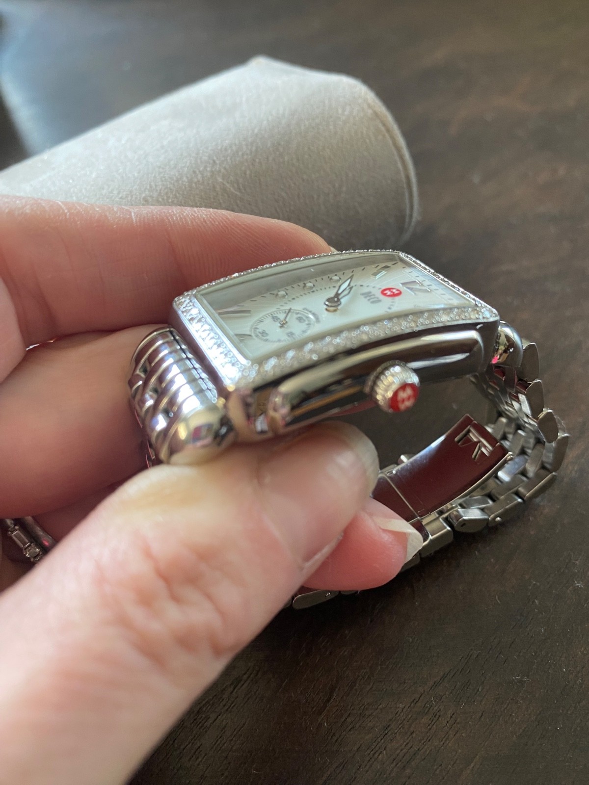 michele diamond deco watch