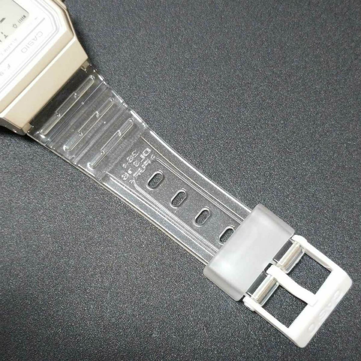 CASIO F-91WS-7 Clear Skeleton Digital Watch Transparent New Unused