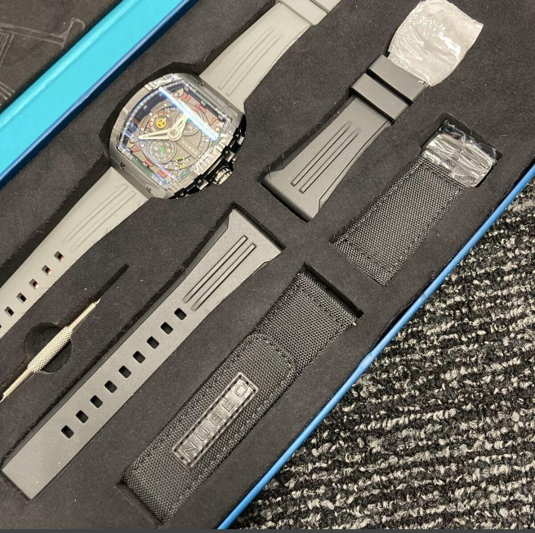 Nubeo Magellan Wristwatch Watch Limited Chronograph Quartz w/ Box r#