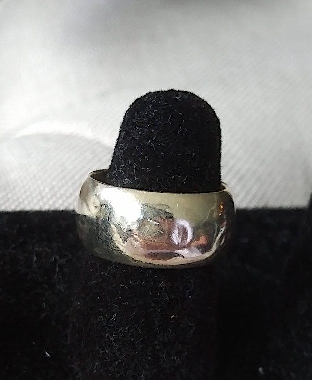 Vintage 90s Y2K silver ring 10mm wide band 925 convex outer sz 5.5-7.5 used SEE