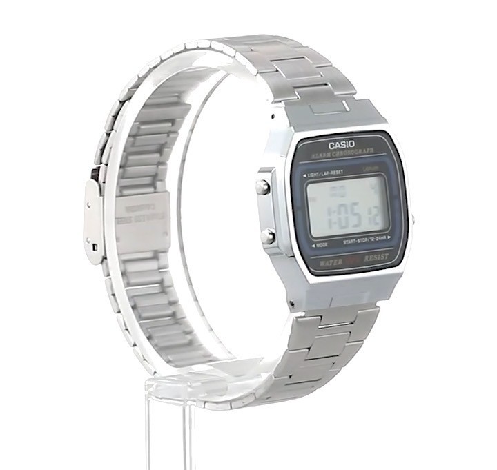 CASIO A164WA-1QJH Classic Digital Watch Silver Stainless Steel Alarm Japan