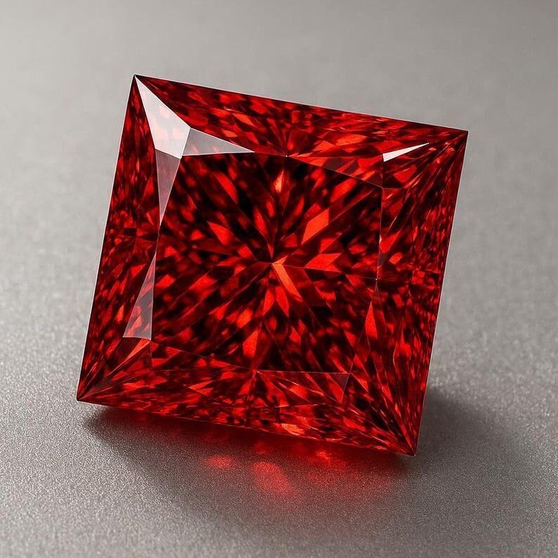 CERTIFIED 3.10 Ct Earth-Mined Natural red Diamond prience cut LOOSE VVS1/ 8 mm