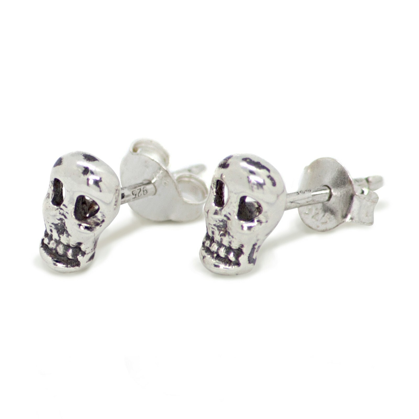 Skull Studs Nickel-Free 925 Sterling Silver, Hypoallergenic, Free UK Delivery