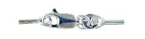 Sterling Silver Crimp Set With 9 mm Lobster Claw And ID Findings