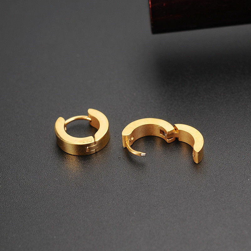 4PCS Men Women Stainless Steel Hoop Earrings Small Hoop Huggie Ear Piercings