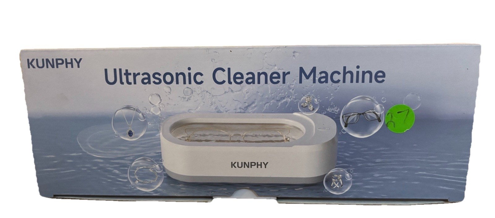 KUNPHY Ultrasonic Cleaner Machine – 3 Min Cleaning -1 Button Start