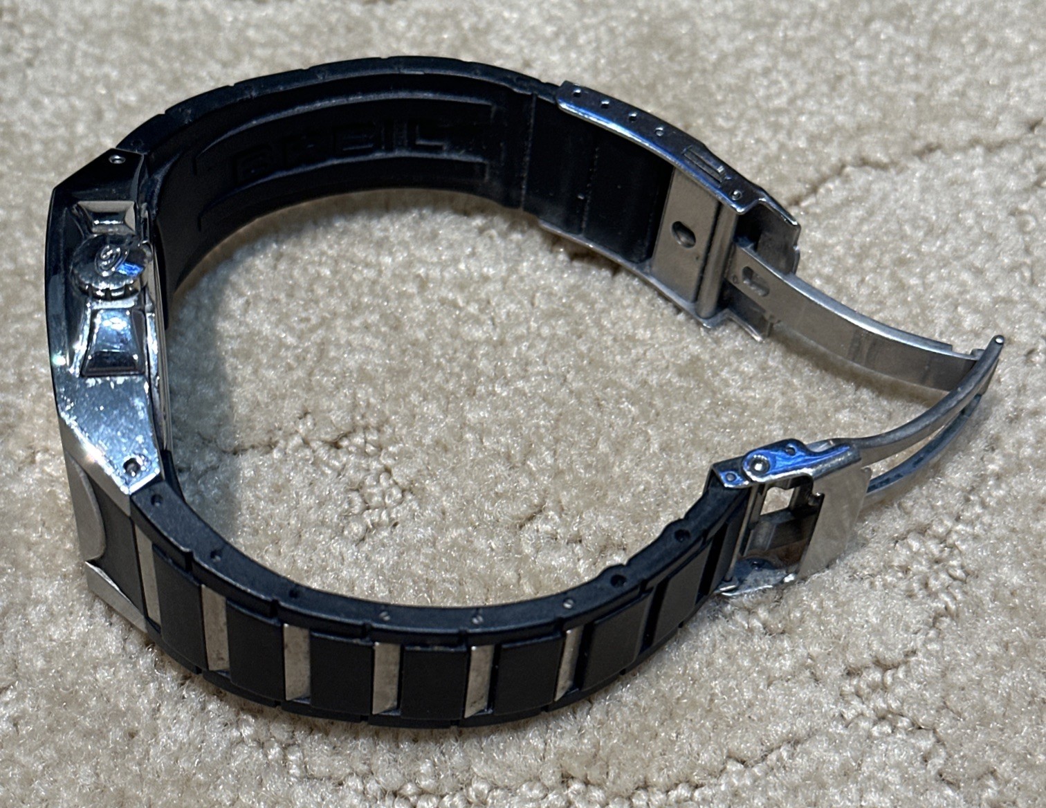 Authentic BREIL Wonder Blue/Rubber 41.5mm BW0175 Men’s Watch w/Box
