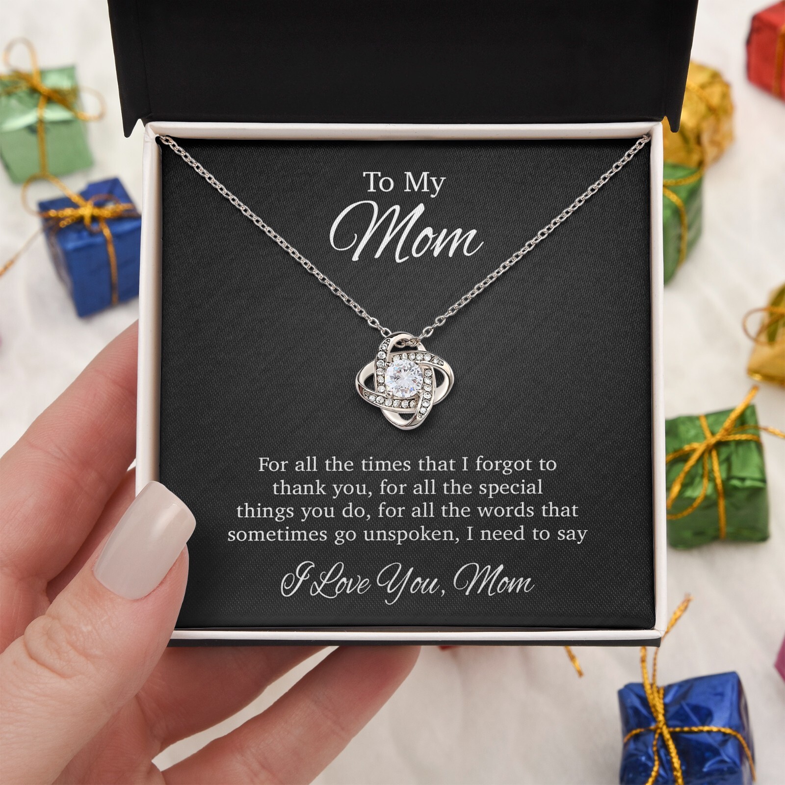 To My Mom Necklace, Gift For Mom From Daughter, Mother’s Day Gifts