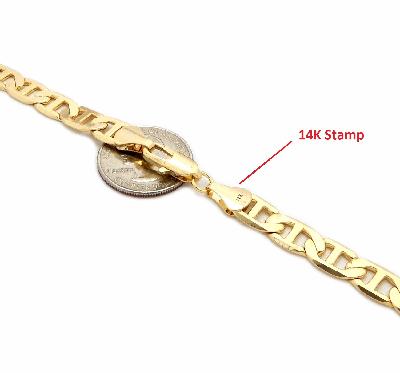 9mm 6 Piece Mariner Anchor Chain Necklace 20″ 24″ 30″ Gold Finish Wholesale lots