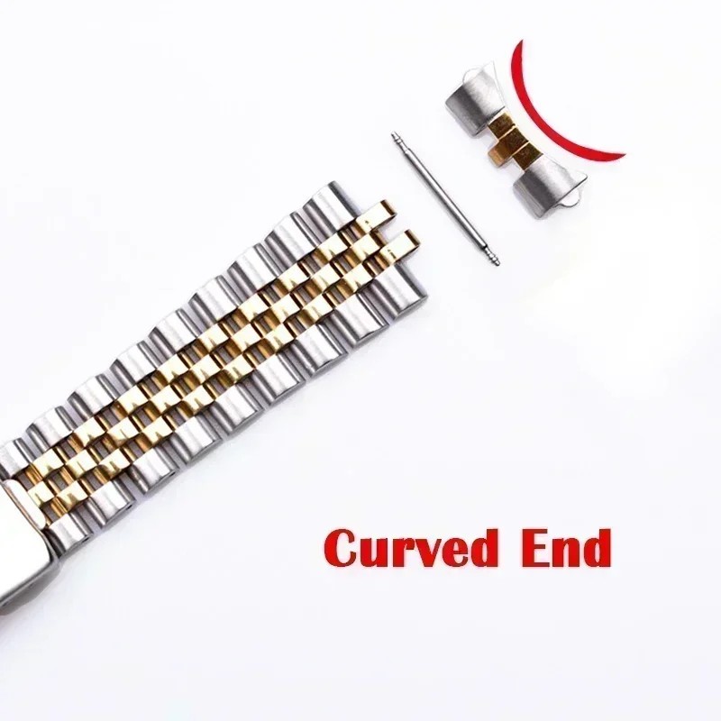 Jubilee Bracelet Curved End for Rolex Datejust 18–21mm Stainless Steel