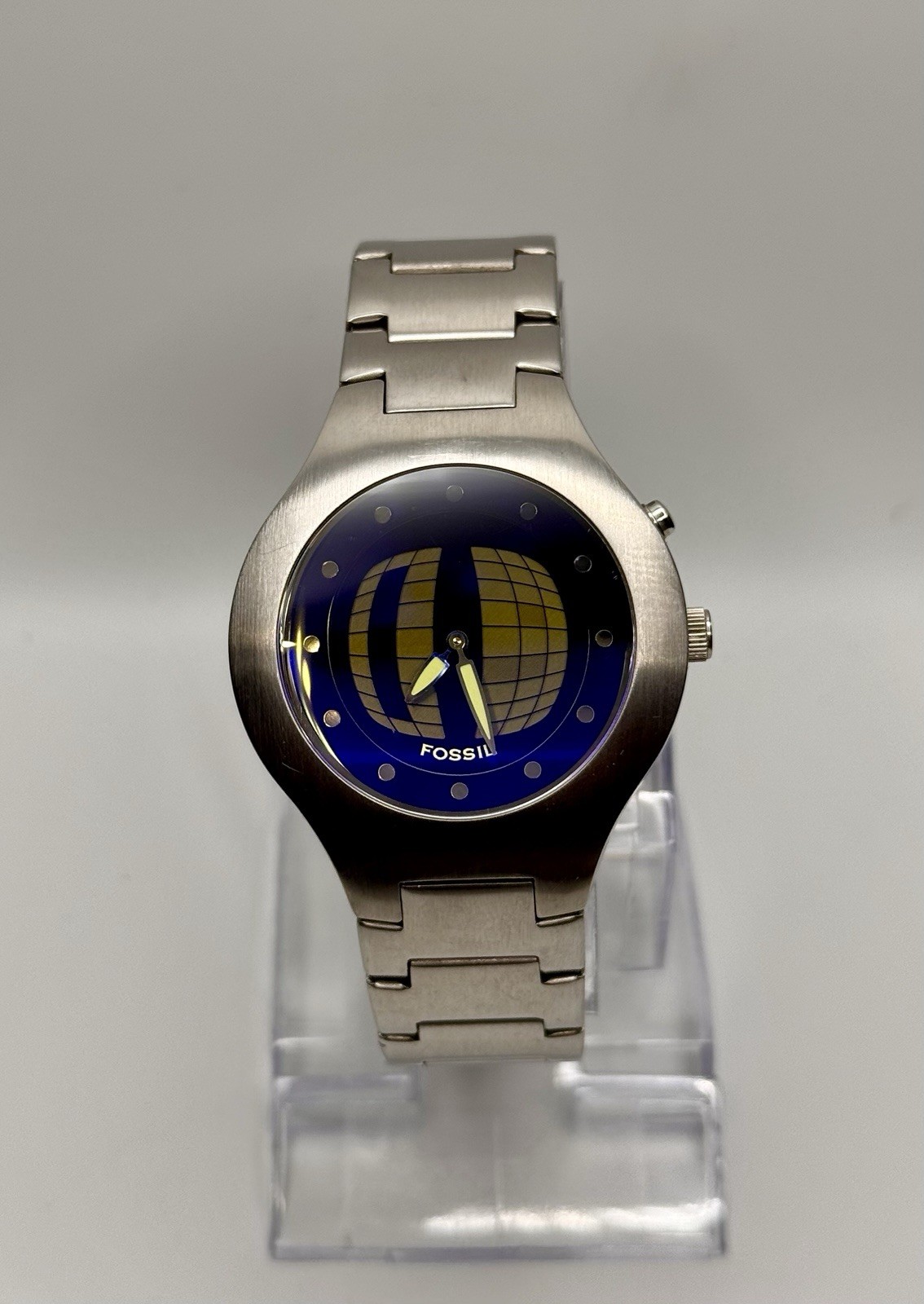 FOSSIL Big Tic JR-8052 Digital Analog Deep Blue Mens Wrist Watch ￼