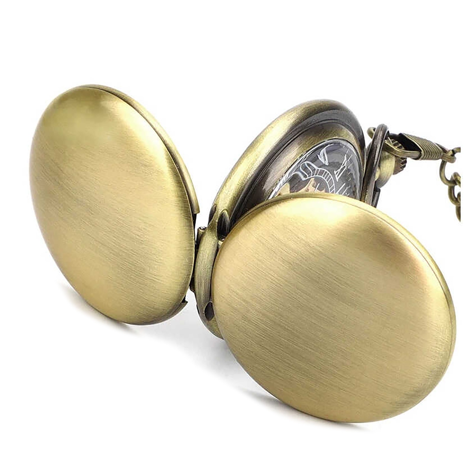 Zinc Alloy Mechanical Vintage Pocket Watch w/ Roman Numerals Ideal Gift Men