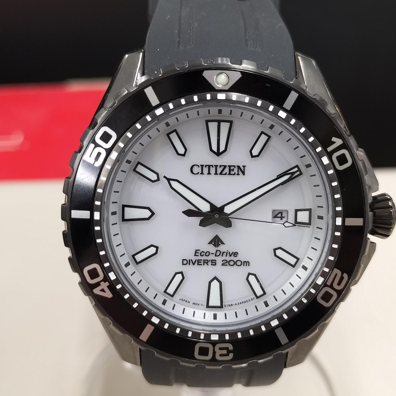 CITIZEN WATCH PROMASTER E168-003FR09 Eco-Drive Quartz Analog Watch Used Japan