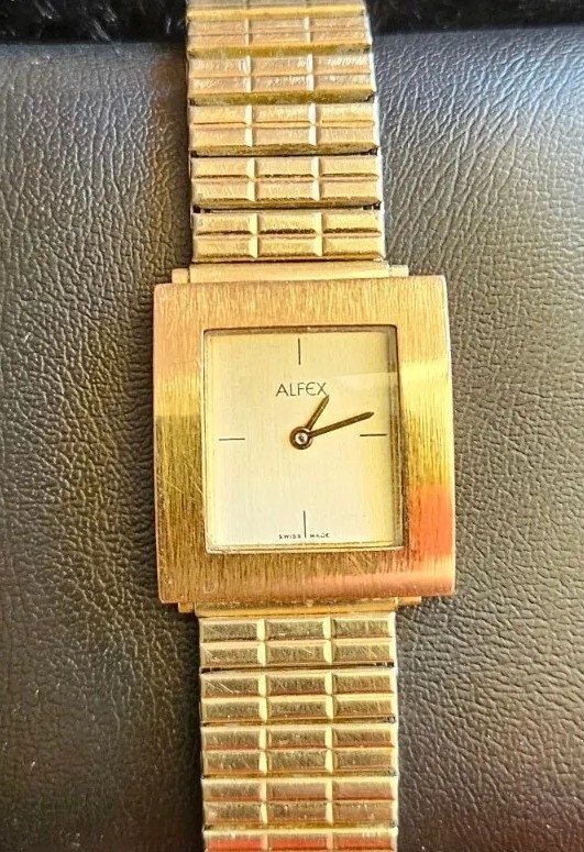 Gorgeous Ladies Swiss Made Alfex Watch Quartz New Battery Running Expansion Band