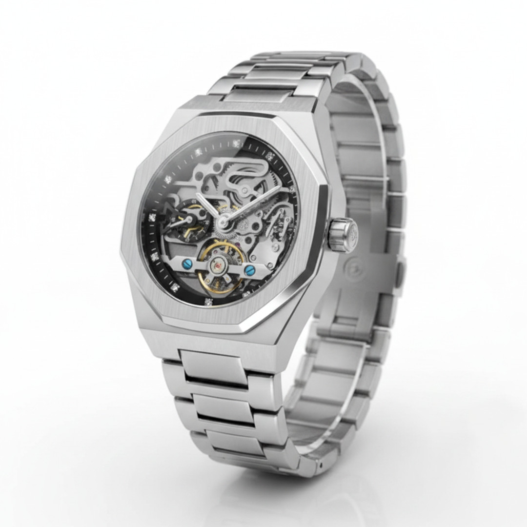 Orologio Automatico per Uomo e Donna con Cassa Trasparente Orologio Meccanico