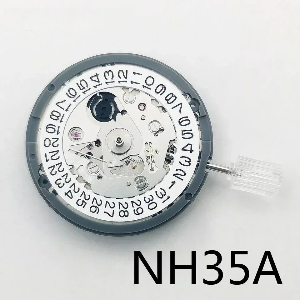 NH35 NH35A Automatic Mechanical Watch Movement at 3/3.8/6 White/Black Date Disc