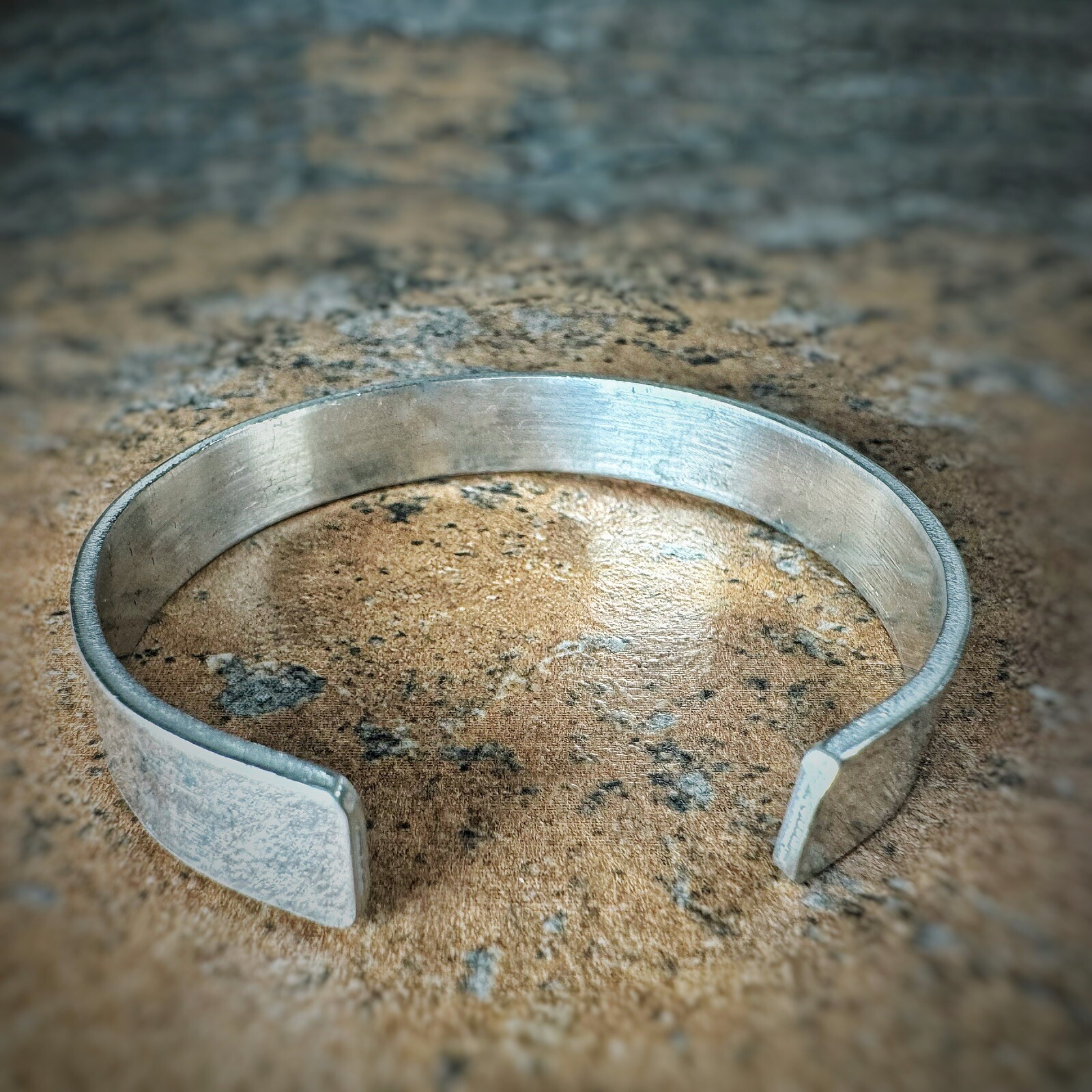 SOBER AF Cuff Adult OS Silver Hand Stamped Stainless Steel Adjustable Bracelet