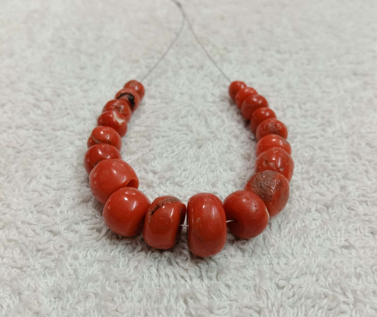 4″INCHES 100% NATURAL Italian coral,Size 6.50mm to 11.50mm,Rondelle Smooth Beads