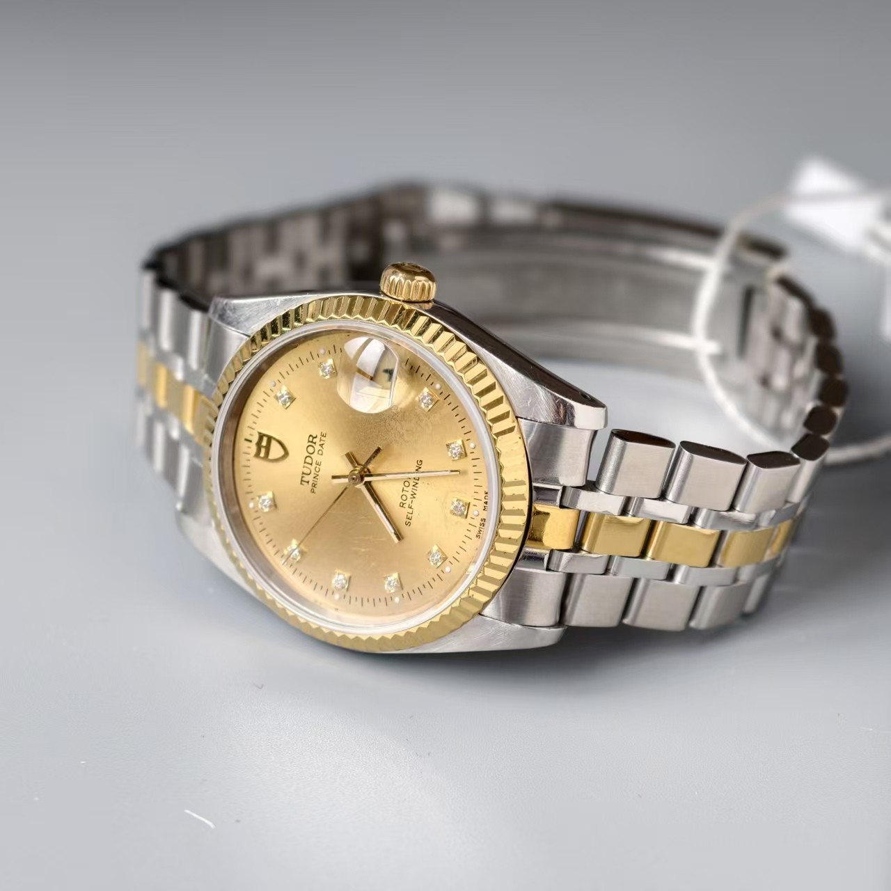 Tudor Gilding Dial Prince Date 74033 Men’sWatch Automatic 34mm Champagne Pointer