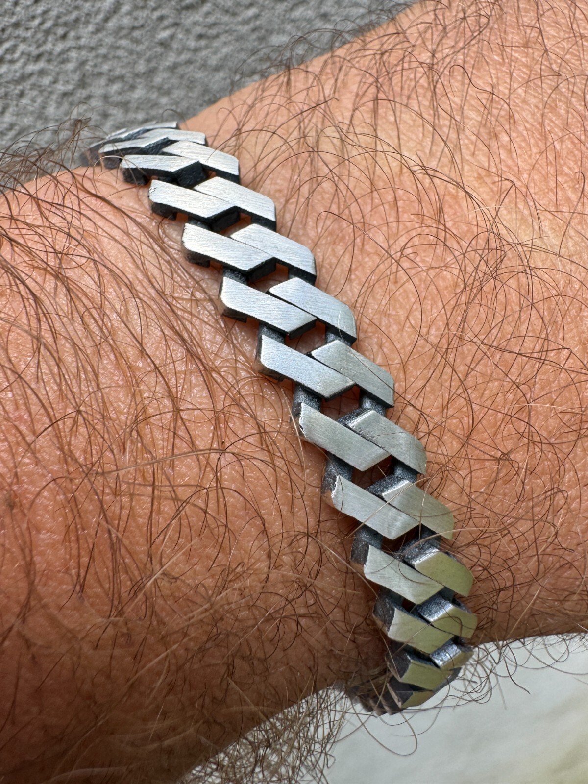 Prong Custom Miami Cuban Link Bracelet 8.5mm Real 925 Silver Oxidized Finish