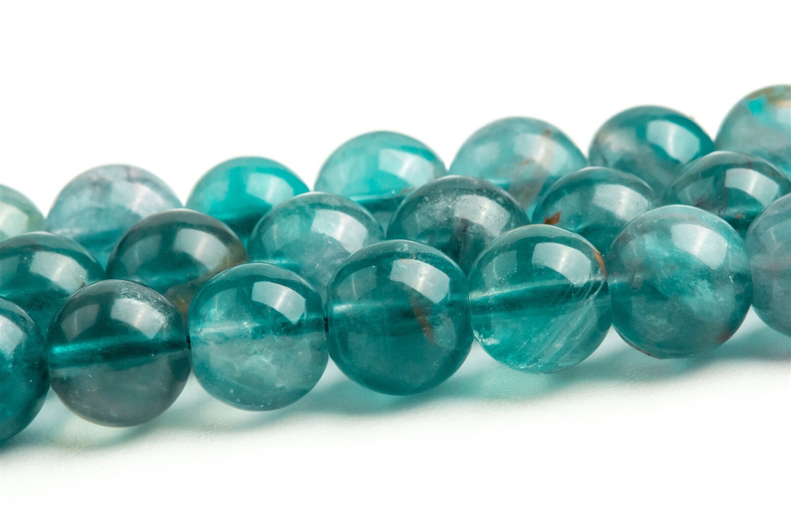 7-8MM Genuine Natural Blue Green Fluorite Beads Grade AA Round Loose Beads