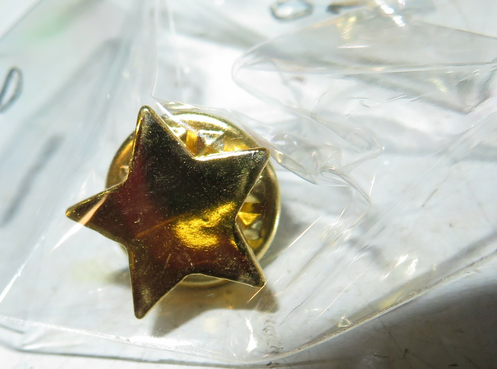 10 Pc Lot Gold Star Color Lapel Pin 1/2″ Wide Butterfly Clutch Pin Back Award