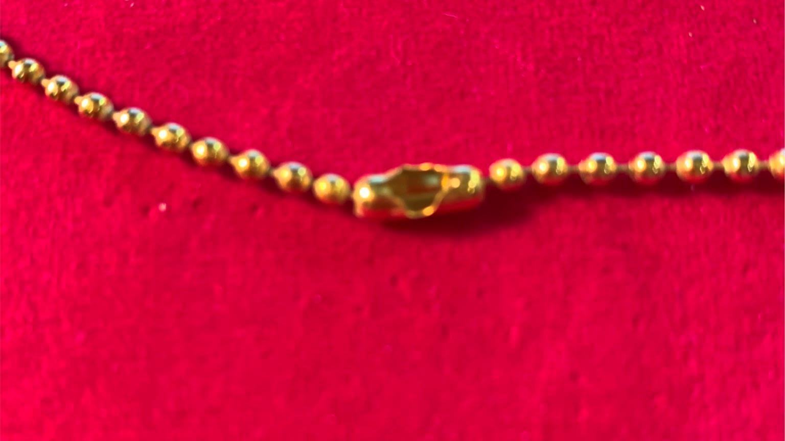 LOT OF 72 14KT GOLD PLATED 18 INCH 2.4MM BALL CHAIN NECKLACE W/ MILITARY CLASP