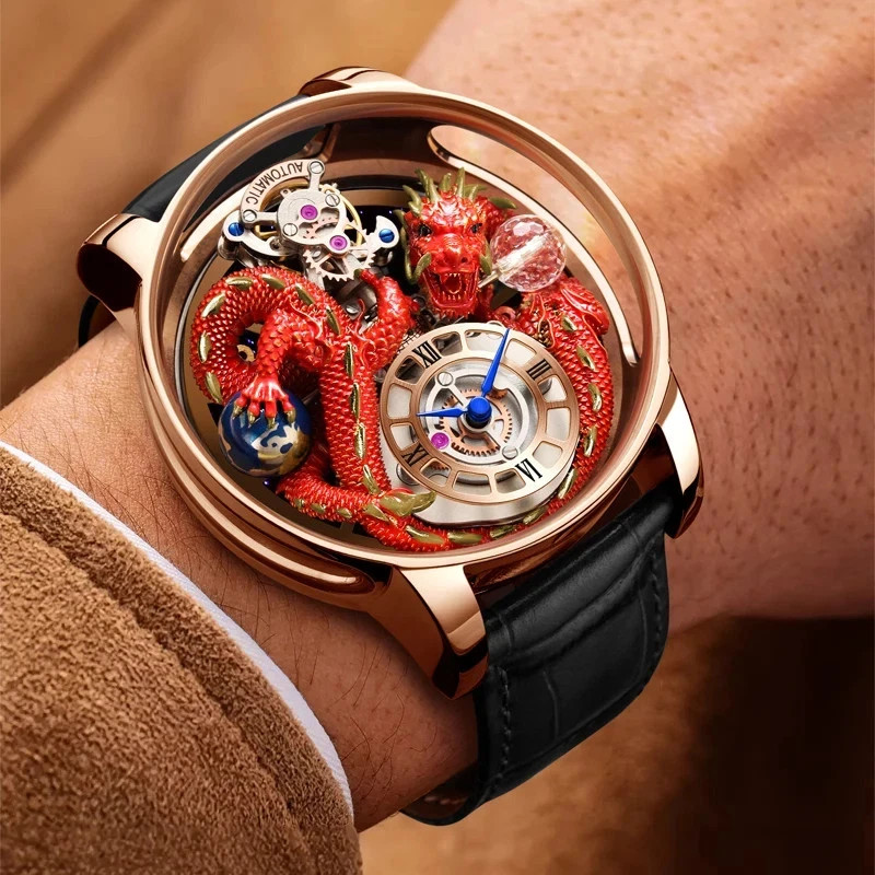 PINDU Celestial Body Series Artisanat Three Dimensional Dragon Watch 16 VARIANTS