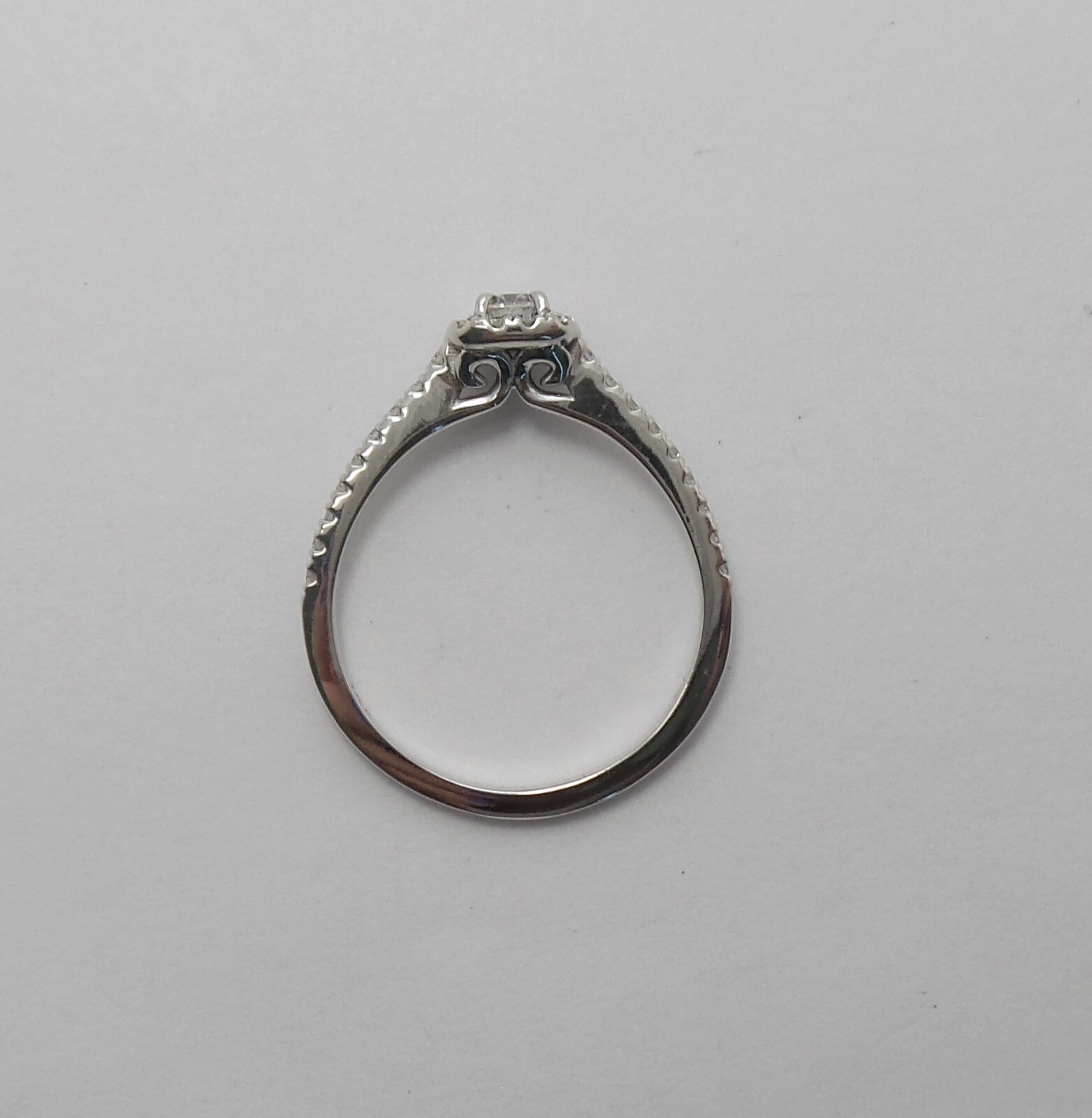 1/2CT Natural Diamond Halo Engagement Wedding Ring Bridal 14K White Gold Band