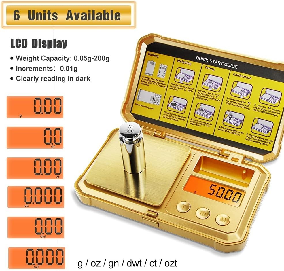 Stylish Digital Gram Scale 200g/0.01g with Punk Dragon Design & Tare Function