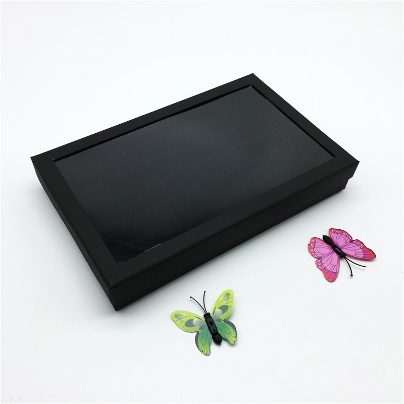 Jewelry Ring Organizer Case Tray Display Holder Earring Velvet Storage Box;;