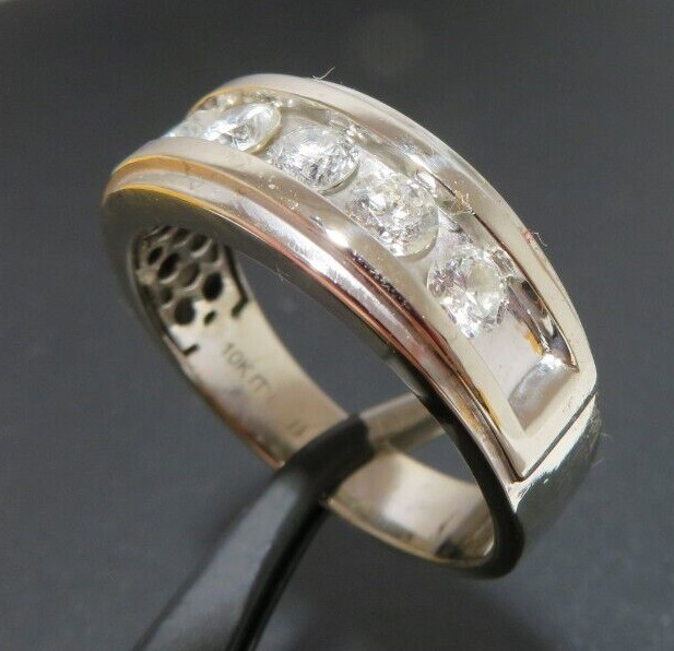 10K WG MEN’S 5-DIAMOND ANNIVERSARY BAND RING 0.70 tcw SZ 11.25 6.00g(G128480)