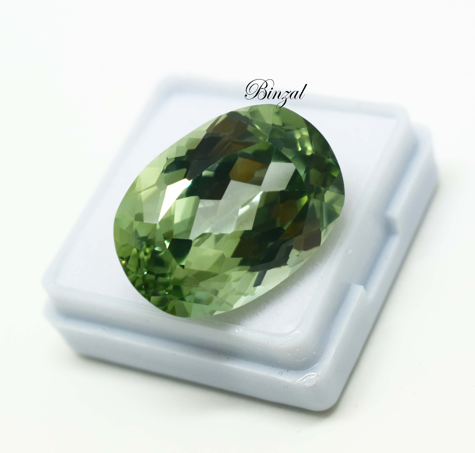 Long Cushion Cut 27 Ct Natural Soft Green Prasiolite Green Amethyst Gemstone