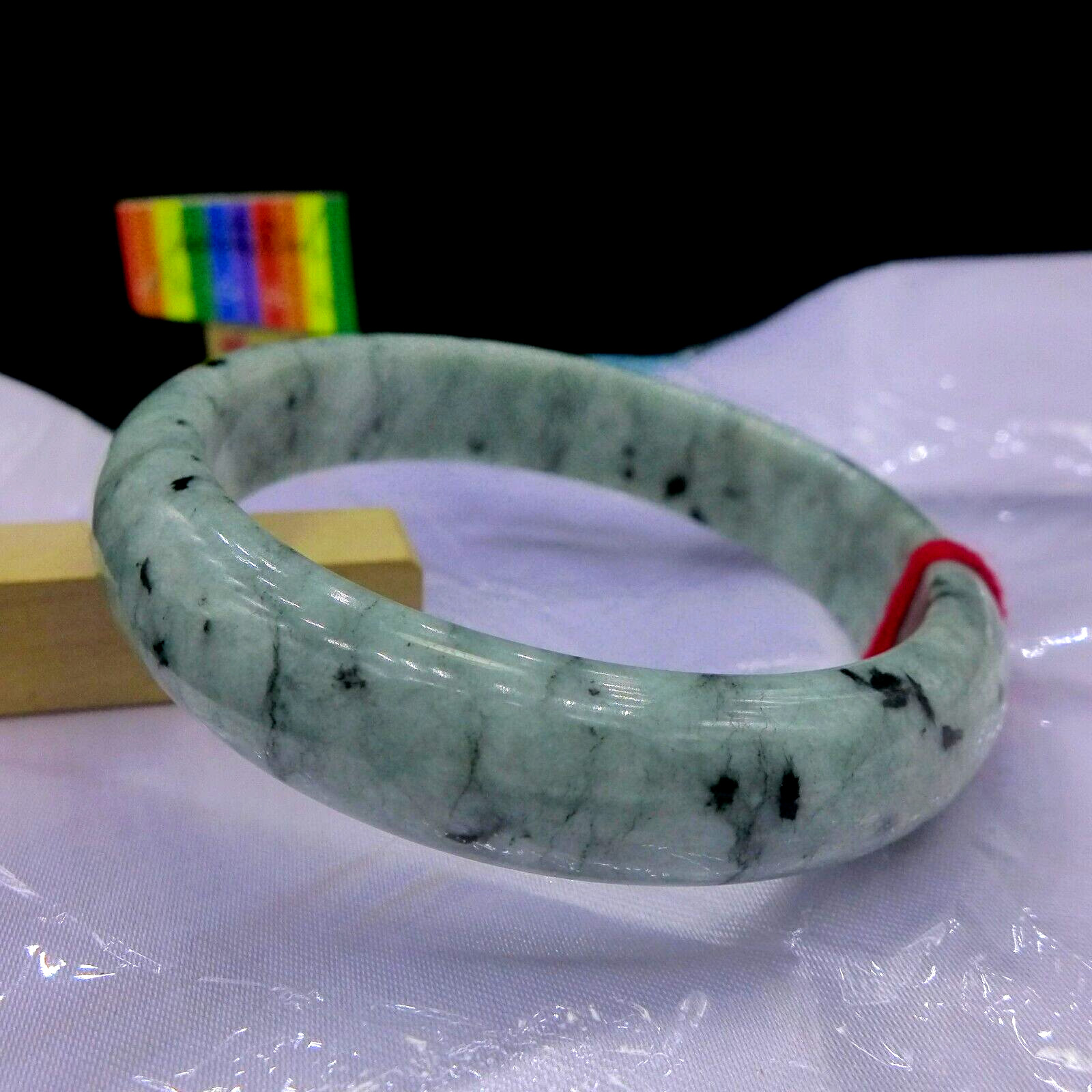 【JadeiteBird】61mm Certified 100% Natural Grade A Jadeite Jade Bangle Bracelet